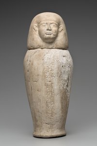 Canopic Jar emberfejjel (mészkő) alkotó: Third Intermediate Period Egyptian