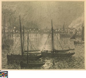 Boulogne-sur-Mer éjszaka alkotó: Théo van Rysselberghe