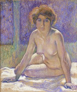 Ülő meztelen nő, 1912 körül