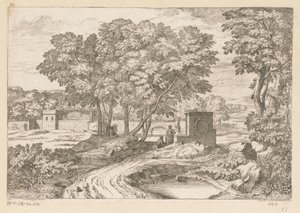 Árkádiai táj két nővel egy szökőkút mellett Suite de Paysages (sorozat címe)