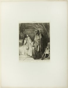 Imádkoztál ma éjjel, Desdemona, tizenkettedik tányér Othellótól. alkotó: Théodore Chassériau