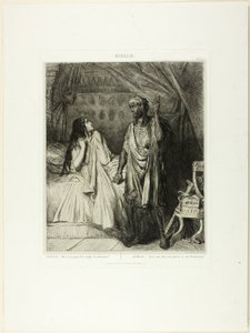 Imádkoztál ma éjjel, Desdemona, tizenkettedik tányér Othellótól. alkotó: Théodore Chassériau