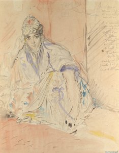 Algír zsidó nő ül a földön, kb. 1846. alkotó: Théodore Chassériau