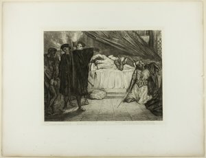 Ó, spártai kutya, tizenötös tányér az Othello-tól alkotó: Théodore Chassériau