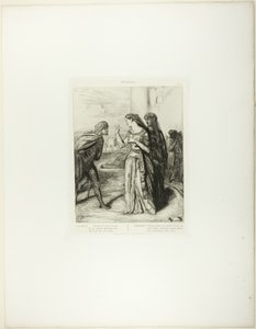 Ezért legyen Merry Cassio, 6. lemez (3. felvonás, 3. jelenet) az Othello-ból alkotó: Théodore Chassériau