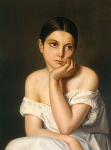 Fiatal lány (Melankólia), 1833-35 körül (olaj, karton) alkotó: Théodore Chassériau