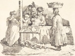 A szunyókáló halkereskedő alkotó: Théodore Gericault and Nicolas Toussaint Charlet