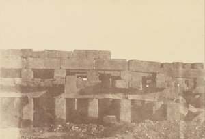 Közeli kép Tothmes III fedett sétájáról, Karnak alkotó: Théodule Devéria