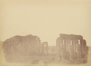 A Ramesseum áttekintése alkotó: Théodule Devéria