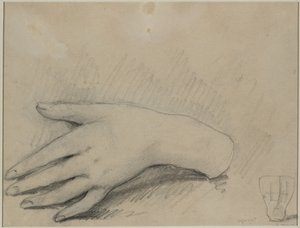Study of a Womans Hand verso, 1800s. alkotó: Auguste Theodule Ribot