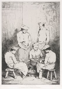 A burgonyahámozók. alkotó: Auguste Theodule Ribot