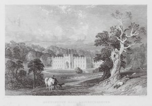 Donnington Hall, Leicestershire (metszet) alkotó: Thomas (after) Allom