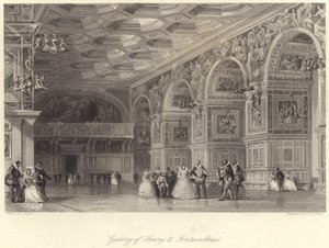 II. Henrik Fontainebleau galériája (metszet) alkotó: Thomas (after) Allom