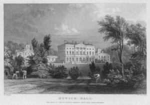 Howick Hall, Charles Grey, Earl Grey, Premier székhelye (metszet) alkotó: Thomas (after) Allom