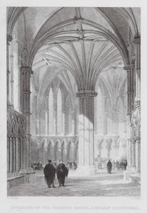 A Lincoln-székesegyház káptalanházának belseje (metszet)