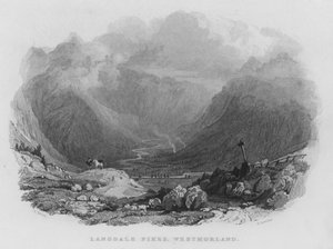 Langdale Pikes, Westmorland (metszet) alkotó: Thomas (after) Allom