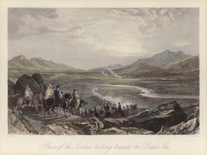 A Jordán folyó síksága a Holt-tenger felé néz (színes metszet) alkotó: Thomas (after) Allom