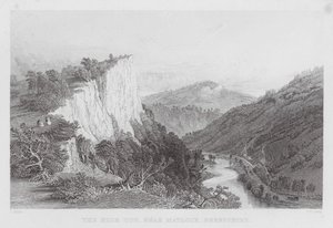 The High Tor, Matlock közelében, Derbyshire (metszet) alkotó: Thomas (after) Allom