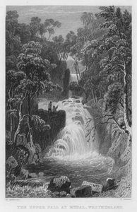 The Upper Fall at Rydal, Westmorland (metszet) alkotó: Thomas (after) Allom