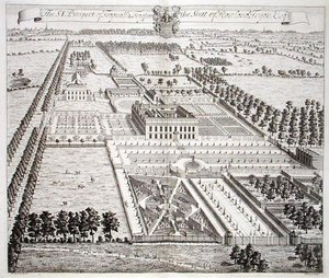 Frogpool délkeleti kilátása, Rowland Fdyon székhelye, a „Thirty Six Different Views of Noblemen and Gentlemen