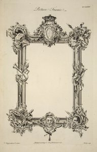 Tervezés képkerethez, kocsmához. 1761 (metszet) alkotó: Thomas (after) Chippendale