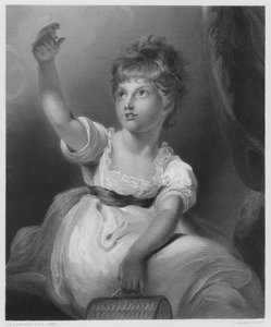 Charlotte hercegnő, a képről a Királyi Gyűjteményben (metszet)