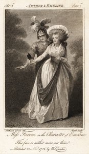 Elizabeth Farren kisasszony Emeline karakterében John Dryden Arthur és Emeline című művében