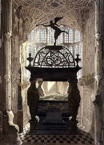 Lewis Stuart, Richmond hercegének sírja a Hetedik Henry-kápolnában, 36. tábla a „Westminster Abbey”-ből, metszett J. Bluck (fl.1791-1831) pub. Írta: Rudolph Ackermann (1764-1834) 1812 (akvatinta)