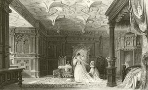 Sizergh Hall belseje, Westmorland alkotó: Thomas Allom