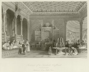 Egy török kávézó belseje alkotó: Thomas Allom