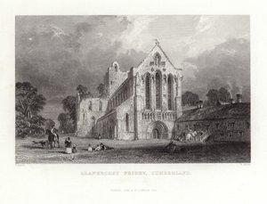 Lanercost Priory Cumberlandben alkotó: Thomas Allom