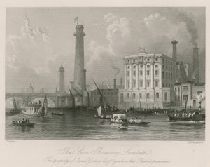 Az Oroszlán sörfőzde Lambethben alkotó: Thomas Allom