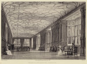The Long Gallery, Haddon Hall, Derbyshire alkotó: Thomas Allom