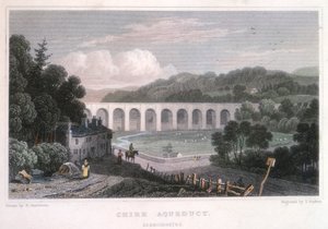 Chirk vízvezeték az Ellesmere-csatornán, 1829