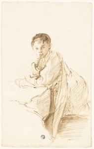 Gyermek hangszerrel alkotó: Thomas Barker