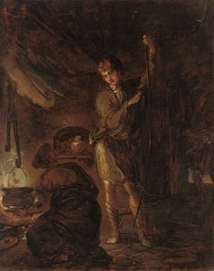 Jelenetek William Cowper „A feladat” című művéből, egy fiú íjat fűz, 1785