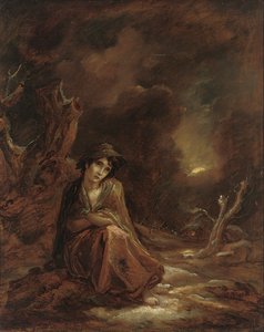Jelenetek William Cowper „The Task” című művéből: holdfényes téli táj Crazy Kate-tel pihenve egy pályán, 1785