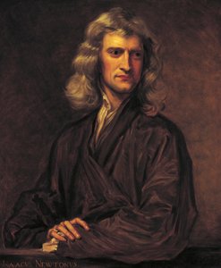 Isaac Newton portréja, Sir Godfrey Kneller 1689-es eredetije után alkotó: Thomas Barlow