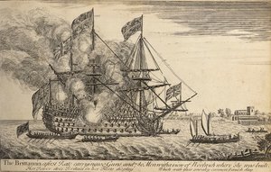 Brittannia", 1730 körül (metszet) alkotó: Thomas Baston