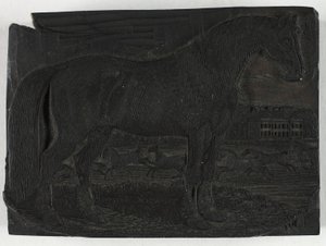 Fablokk a Fekete lóhoz, a négylábúak általános történetéből alkotó: Thomas Bewick