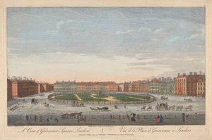 Kilátás a Grosvenor térre, London alkotó: Thomas Bowles