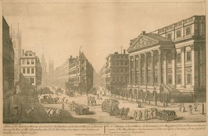 A londoni főpolgármester rezidenciájául szolgáló Mansion House látképe alkotó: Thomas Bowles
