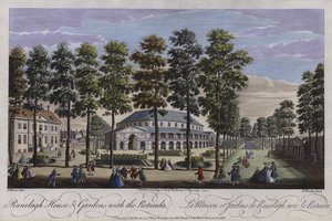 Ranelagh House és kertek a Rotundával, London, 1745