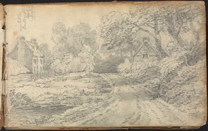 Album of Landscape and Figure Studies: A Road near Berkhamsted, Hertfordshire. 1811. szept
