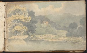 Album of Landscape and Figure Studies: Landscape Scene near St. Albans