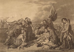 Wolfe tábornok halála Abraham magaslatain, Quebec, 1759. szeptember 13., 1886.