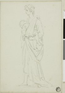 Nő babával alkotó: Thomas Burke