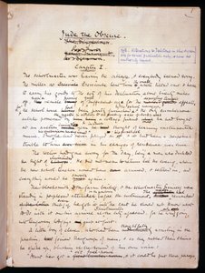 Ms 1-1911, 1. o. Oldal a „Jude the Obscure”-ból, 1894 körül (tinta papíron)