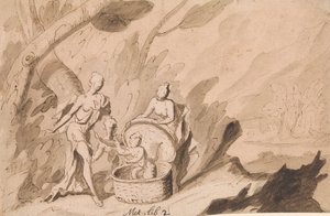 Cecrops lányai felfedezik Ericthonius: Ovidius, Metamorphoses, 2. könyv
