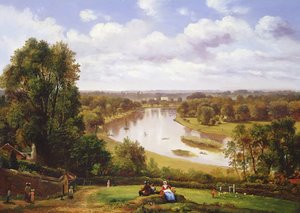 Kilátás a Temze folyóra a Richmond Hillről